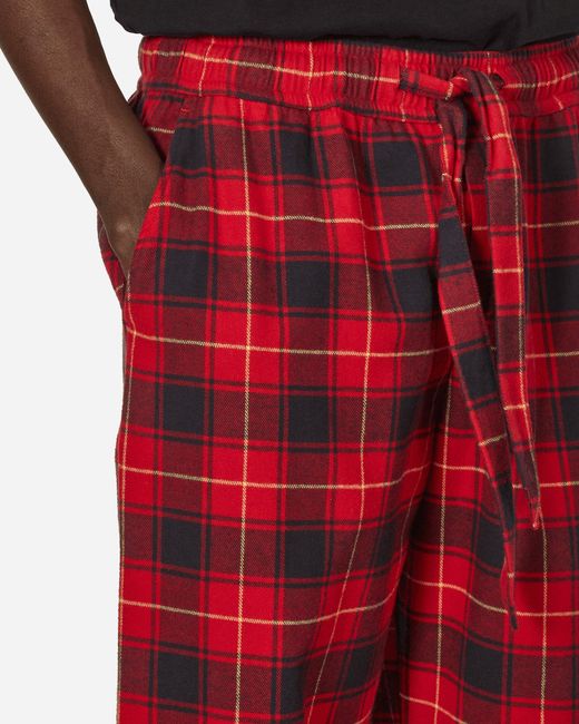 Tekla Red Flannel Plaid Pijamas Pants for men