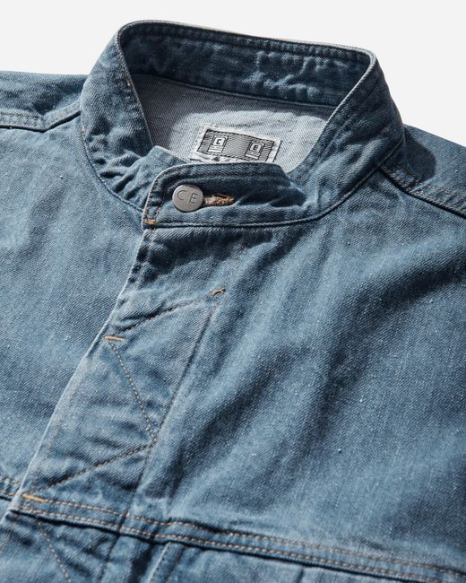 Cav Empt Blue Washed Nep Denim Trucker Jacket for men