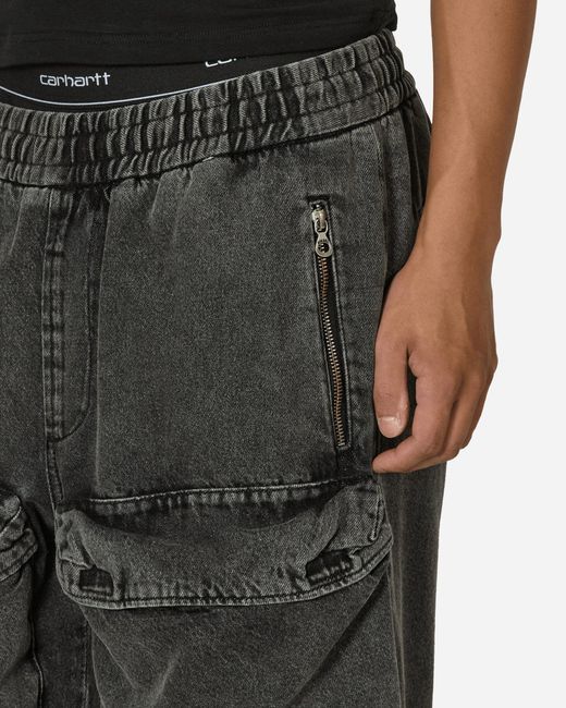 DIESEL Black Denim Cargo Pants for men