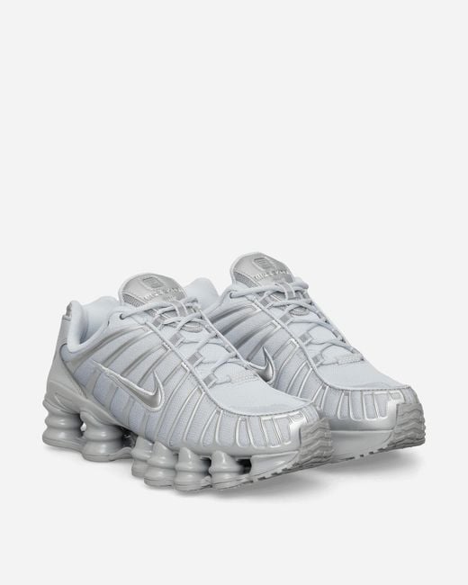 Nike Gray Women S Shox Tl Sneakers Pure Platinum / Metallic Silver