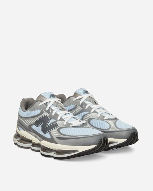 New Balance White Abzorb 2000 Sneakers Light Chrome / Silver Metalic / Castlerock for men