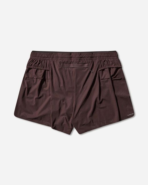 Satisfy Brown Men S Space‐o 2.5in Distance Shorts Deep Mahogany for men