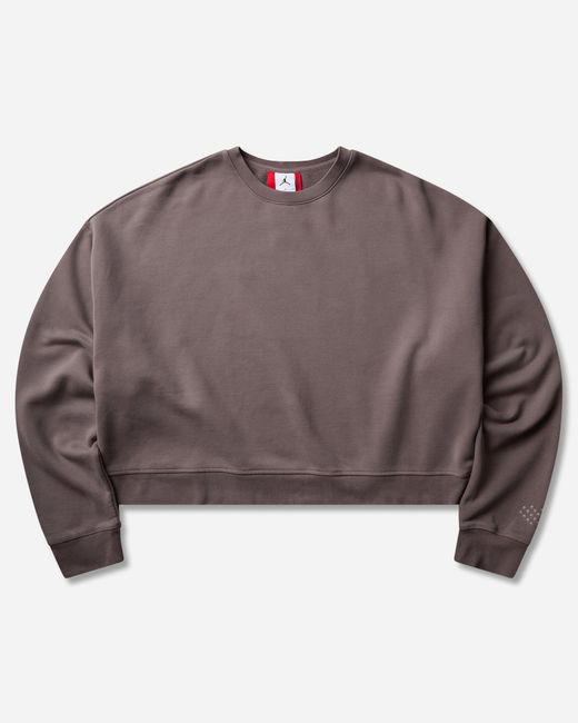 Nike Brown Men S In1house Crop Crewneck Sweatshirt Cave Stone for men