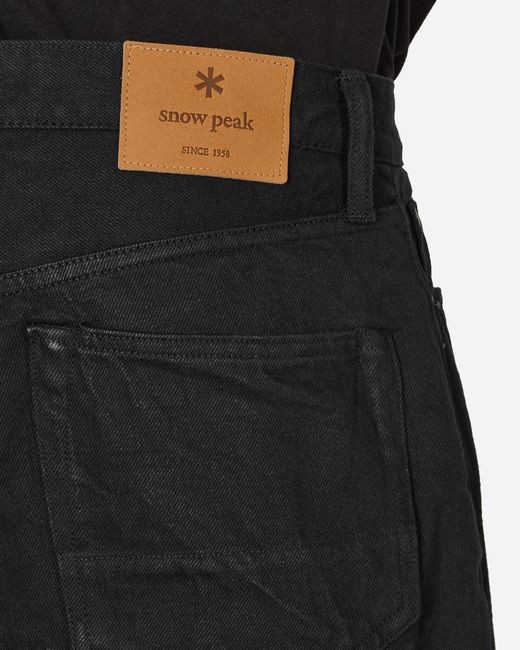 Snow Peak Recycled Cotton 5 Pocket Denim Pants in Black for Men | Lyst