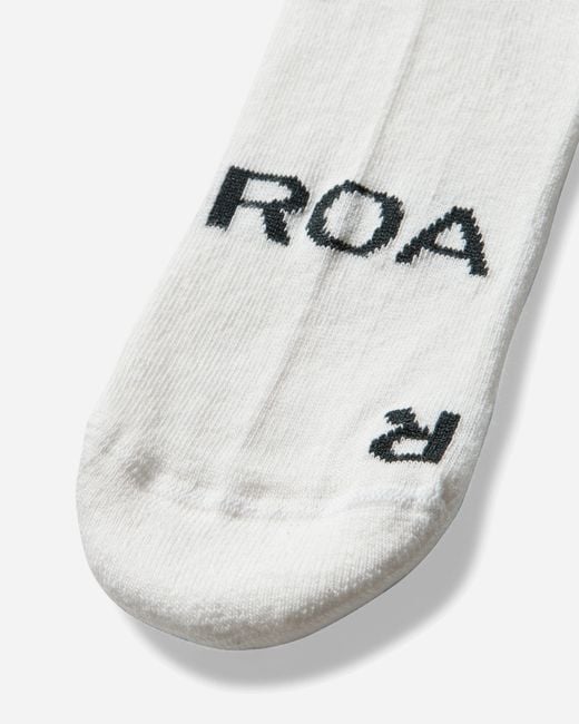 Roa White Logo Biofil Socks Dark for men