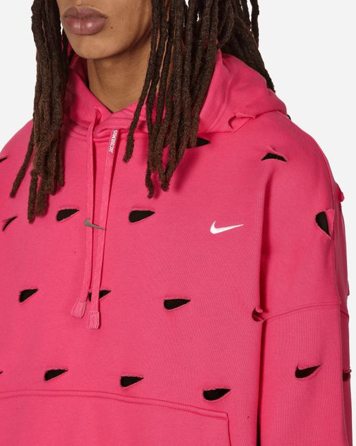 Nike Pink Jacquemus Swoosh Hoodie Watermelon for men