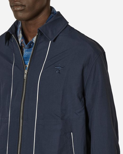 AWAKE NY Blue Crown Embroidered Coaches Jacket for men