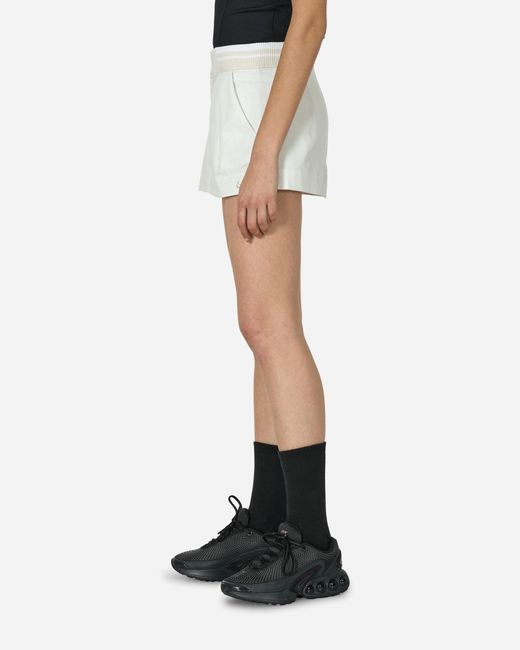 Nike White Low-Rise Canvas Mini Skirt Summit