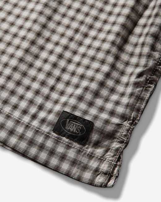 Vans Gray S Larkspur Mini Plaid Shirt Oatmeal Demitasse for men