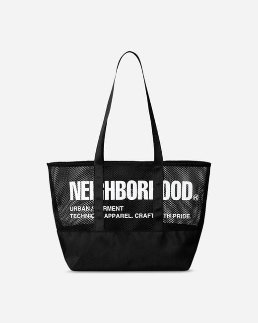 Neighborhood Black Mesh Tote Bag for men