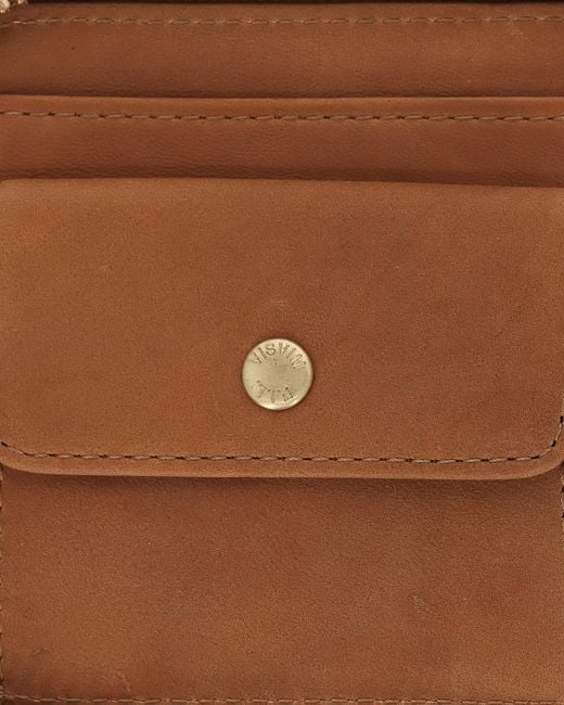 Visvim Brown Leather Bi-Fold Wallet Camel for men