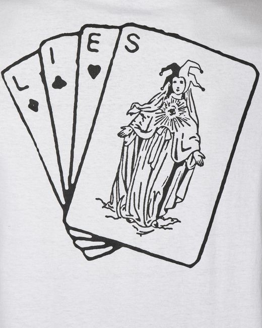 L.I.E.S. Records White Wild Cards T-Shirt for men