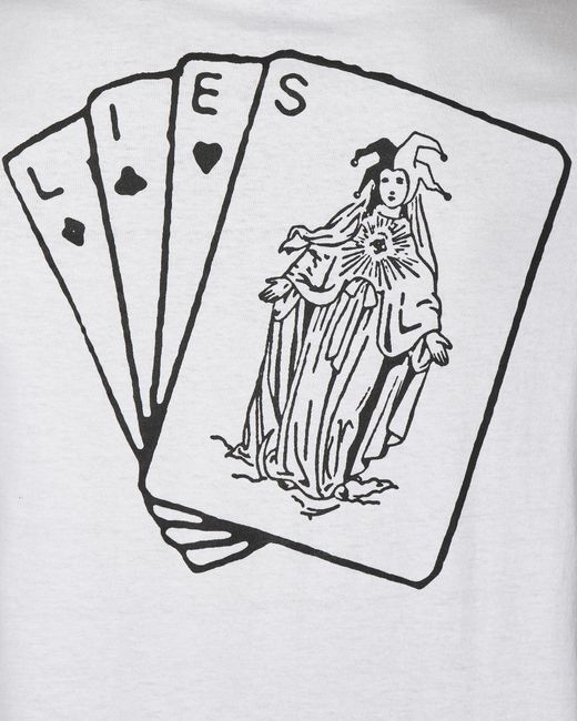 L.I.E.S. Records White Wild Cards T-shirt for men
