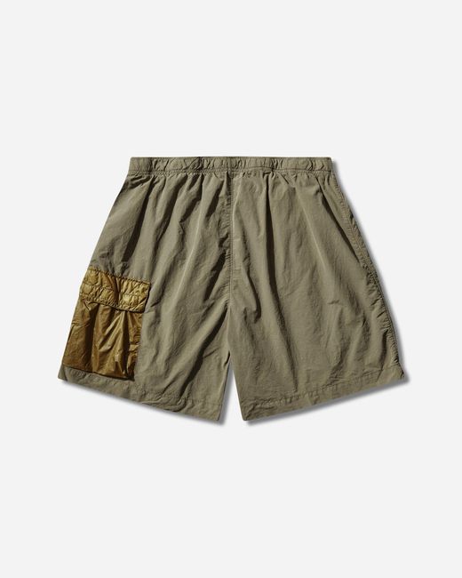 C P Company Green Men S Flatt Nylon Swim Shorts Dried Herb for men
