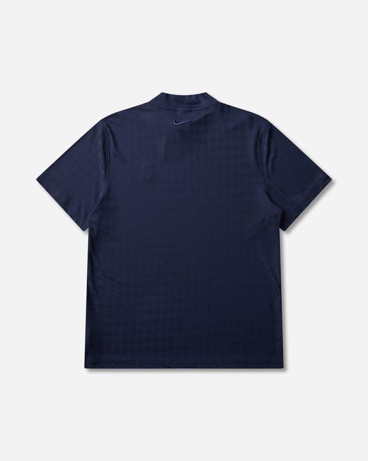 Nike Blue Club Rules Aero-Fit Mock-Neck T-Shirt Obsidian for men