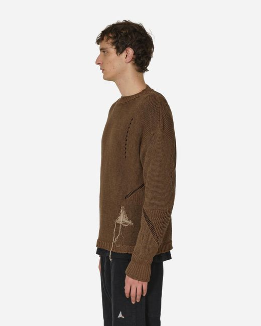 Roa Brown Hemp Crewneck Sweater for men