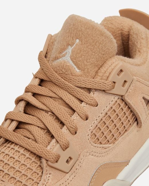 Nike White Air Jordan 4 Retro (ps) Sneakers Hemp / Light Orewood Brown for men