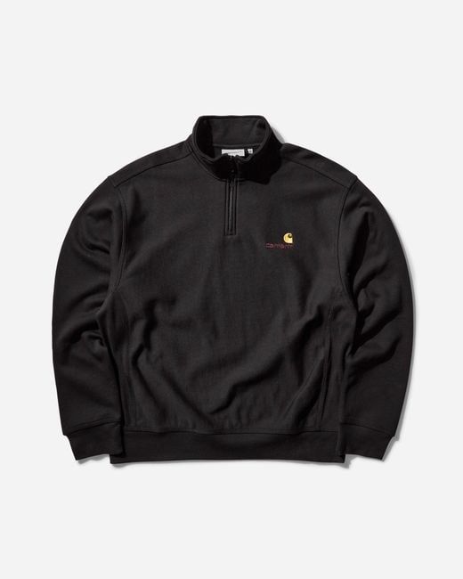 Carhartt Black Men S Half Zip American Script Sweashirt for men