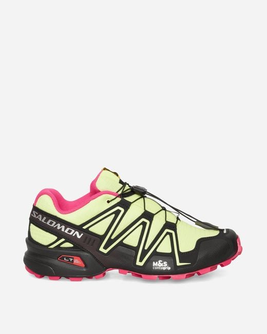 Salomon Green Speedcross 3 Sneakers Sunny Lime / Black / Pink Yarrow for men