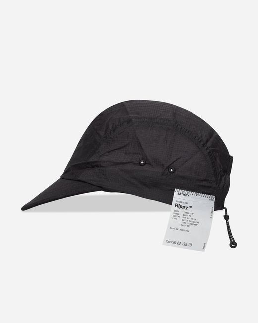 Satisfy Black Rippy Trail Cap for men