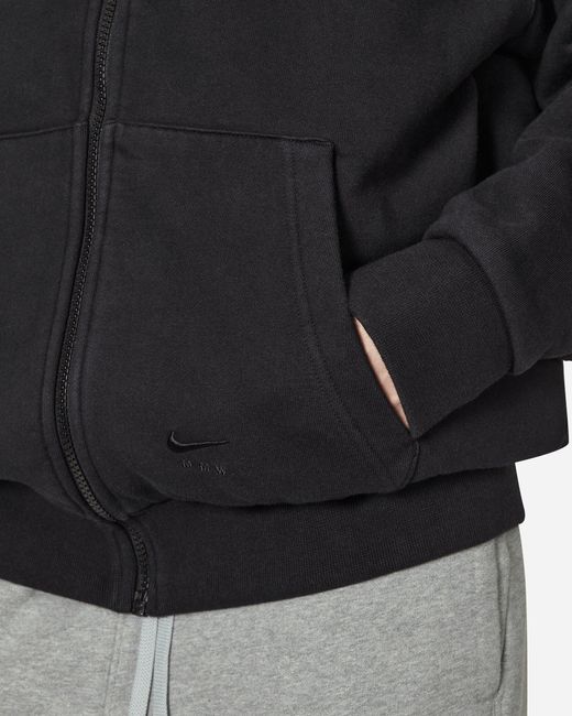 Nike Black Mmw Full-zip Fleece Hoodie