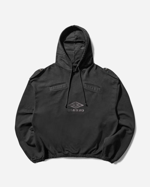 Umbro Black Medal Masked Hoodie Strong Wash for men