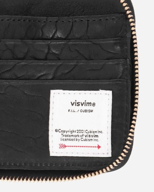 Visvim Black Leather Bi-Fold Wallet for men