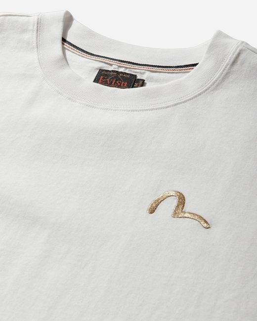 Evisu Gray Men S Seagull Embroidery T-shirt for men