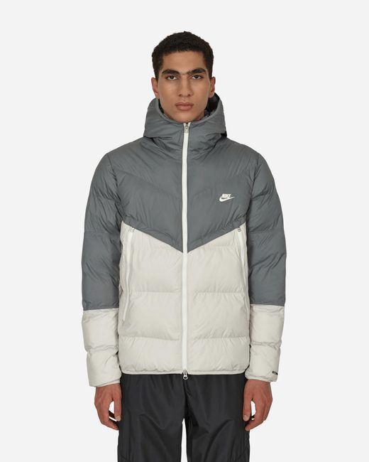 Nike Synthetic Storm-fit Windrunner Down Jacket Grey in Gray for Men | Lyst