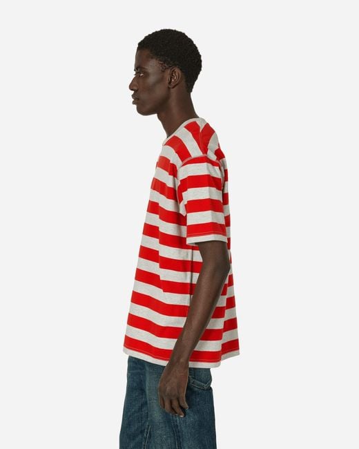 Junya Watanabe Red Striped T-Shirt for men