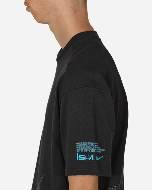 Nike Black Ispa T-Shirt / Baltic / Iron for men
