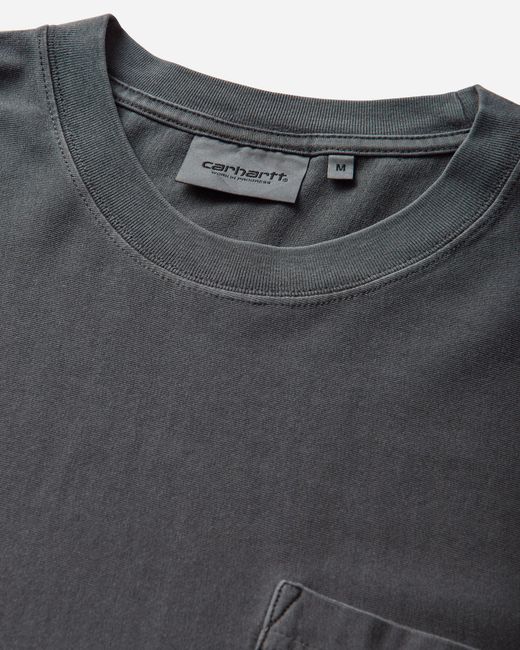 Carhartt Gray Loose Pocket Longsleeve T-Shirt (Garment Dyed) for men