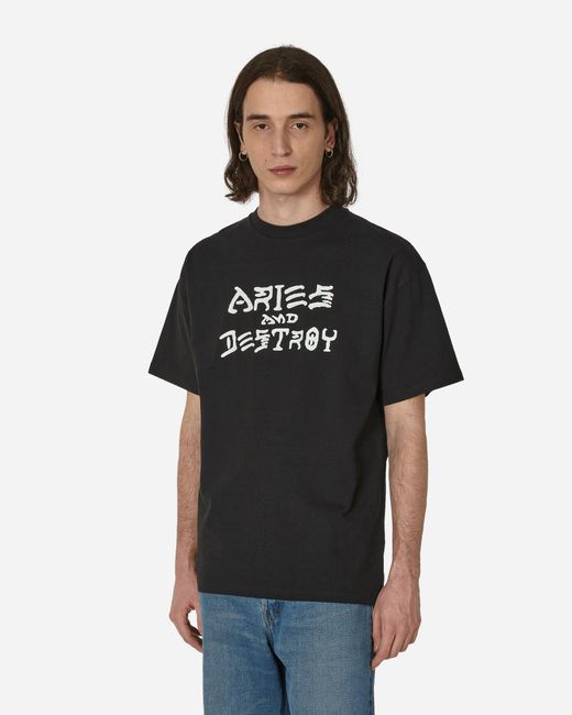 Aries Black Vintage And Destroy T-shirt for men