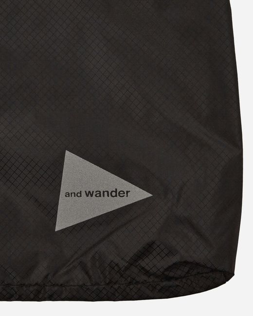 And Wander Black Sil Sacoche Charcoal for men