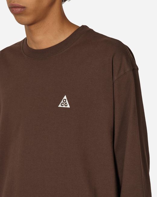 Nike Acg Longsleeve T-shirt Baroque Brown for men