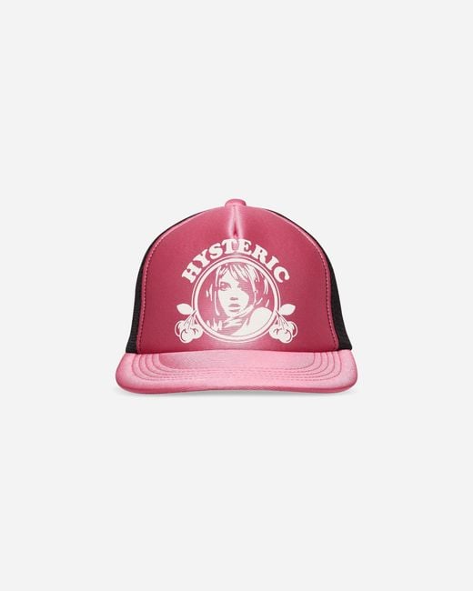 Hysteric Glamour Pink Hysteric Cherry Glossy Mesh Cap for men