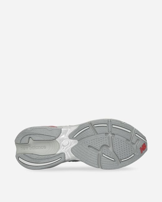 New Balance White 2010 Sneakers Silver Metallic / Team Red for men