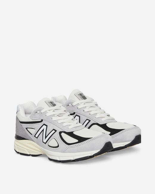 New Balance White Made In Usa 990v4 Sneakers / Black for men