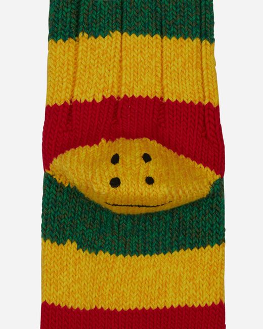 Kapital White 56 Yarns Rasta Rainbowy Happy Heel Socks for men