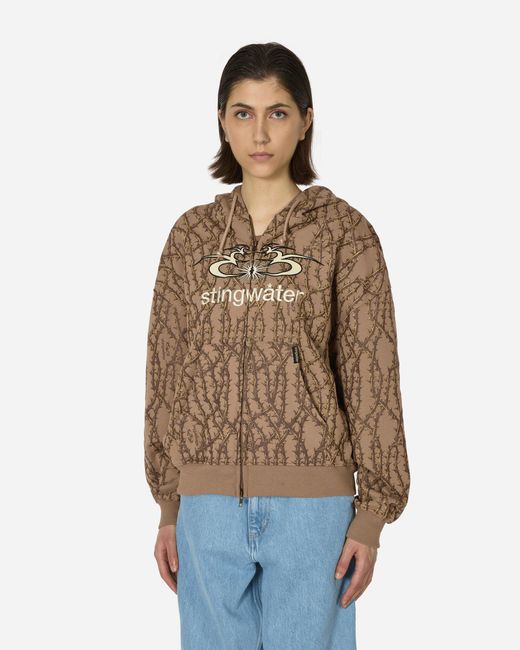 Stingwater Thorn Zip-up Hoodie in Natural | Lyst UK