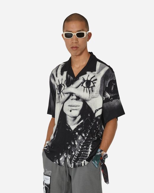 Pleasures Black Sonic Youth Star Power Camp Collar Shirt for men
