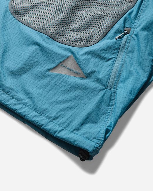 And Wander Blue Breath Rip Pullover Jacket Light for men
