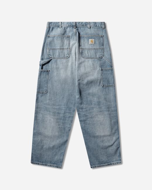 Carhartt Blue Og Double Knee Pants (Burst Washed) for men