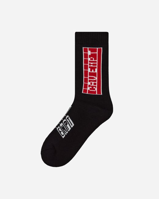 Cav Empt Black Logo Socks for men