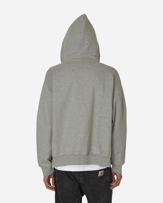Nike Gray Solo Swoosh Full-zip Hooded Sweatshirt Dark Grey Heather for men