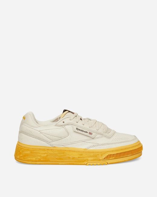 Reebok Yellow Club C Ltd Sneakers Painted for men
