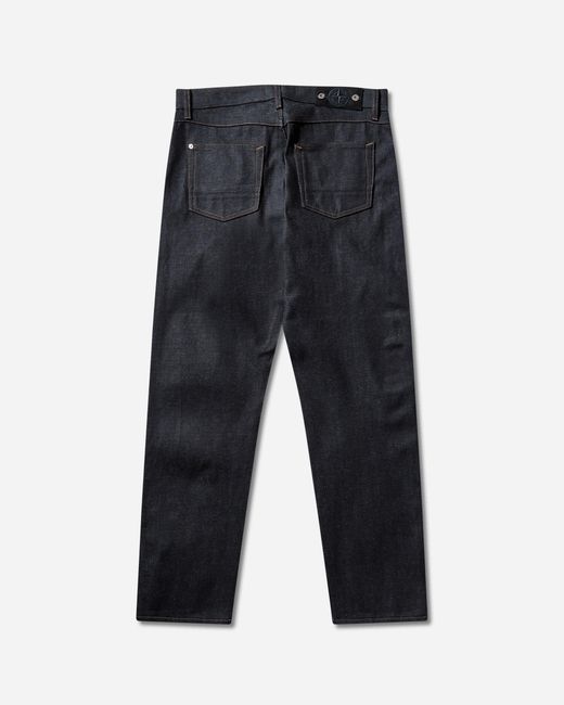 Stone Island Blue Men S Selvedge Indigo Denim-raw Regular Fit Jeans Raw for men