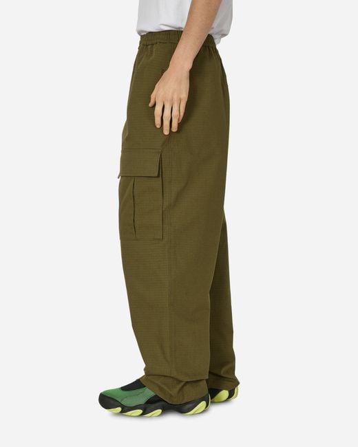 Acne Green Cargo Trousers Olive for men