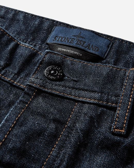 Stone Island Blue Men S Indigo Denim-rinsed Loose Fit Jeans Rinse for men
