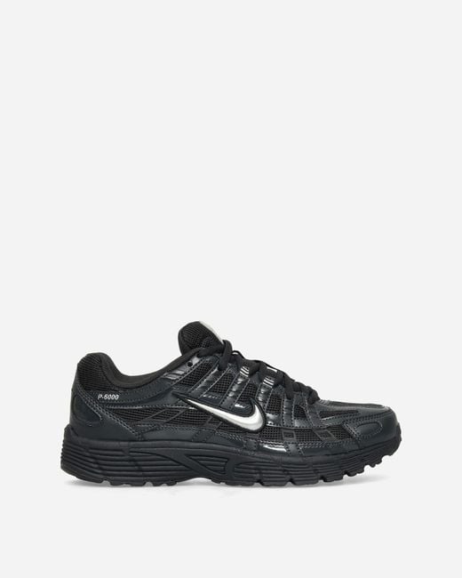 Nike Black Women S P-6000 Sneakers Off-noir / Metallic Silver